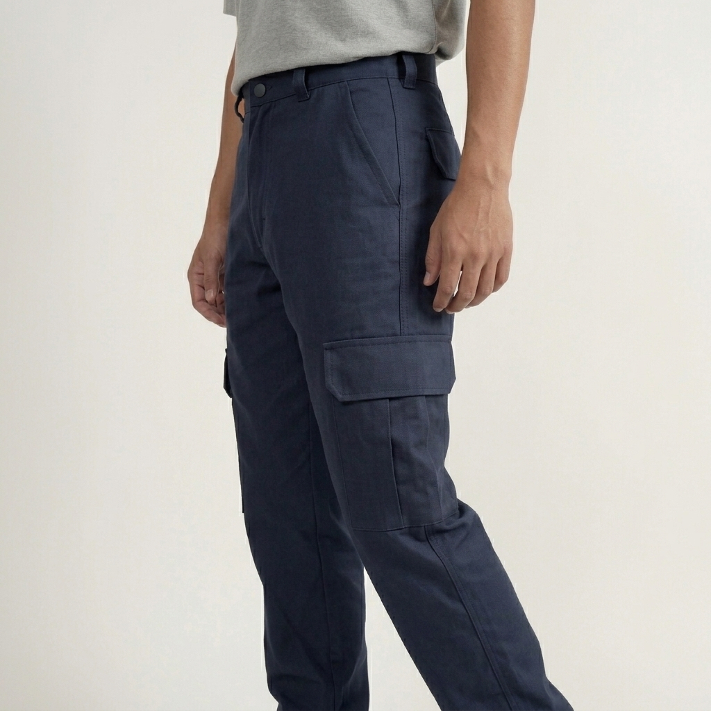 Pantalones de trabajo en cargo de gabardina